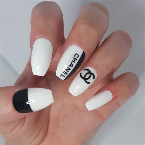 acrylic nails chanel|elegant chanel nails.